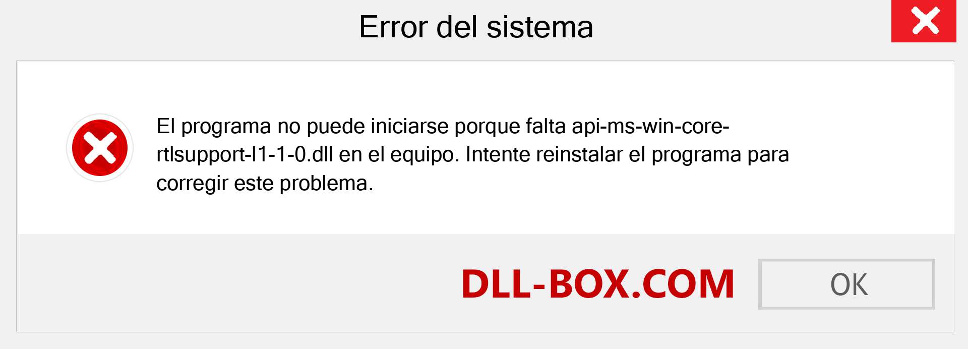 ¿Falta el archivo api-ms-win-core-rtlsupport-l1-1-0.dll ?. Descargar para Windows 7, 8, 10 - Corregir api-ms-win-core-rtlsupport-l1-1-0 dll Missing Error en Windows, fotos, imágenes